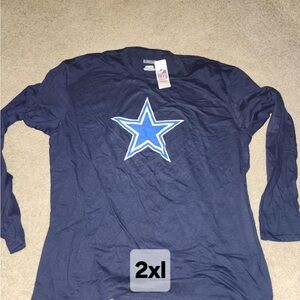 NFL Blue Long Sleeve Tee with Star Design